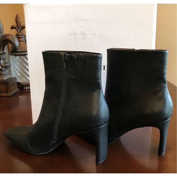 ALFANI - 🎉HP🎉 NIB - L Sz 9.5 Terrie Faux Leather Block Heel Ankle Booties/Black - Picture 14 of 16